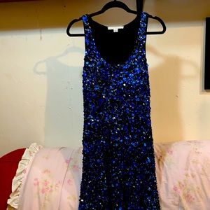 Boston Proper sequins blue dress size Small